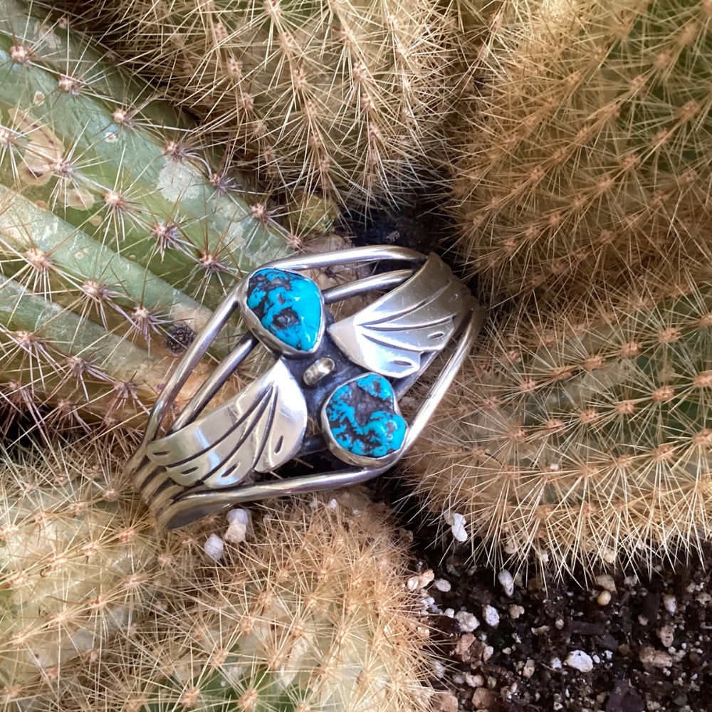 Traditional Unsigned Native American Sterling Sil… - image 6